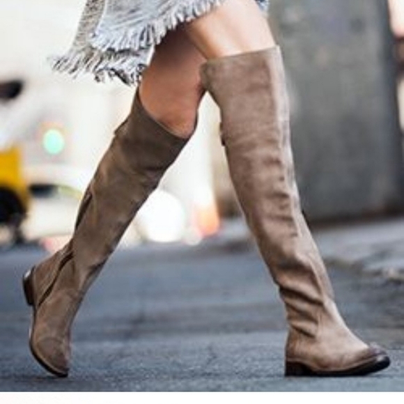 Frye Shoes - FRYE | Shirley Fatigue Oiled Suede Over Knee Boots